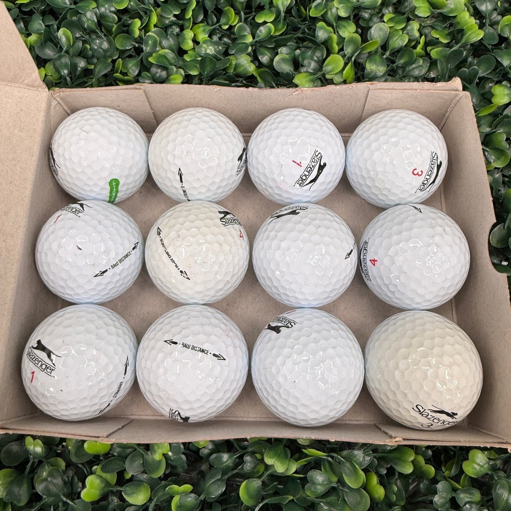 Slazenger Players Recycled Golf Balls 12 Pack Grade A Raw Distance Xtreme Ti